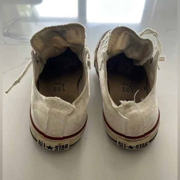 2/$30 Converse All Star chucks sneakers white blue navy red fits like wm’s 8.5-9 - Picture 5 of 8